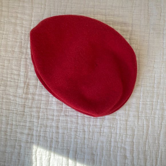 Pure wool vintage red beret - Picture 3 of 6